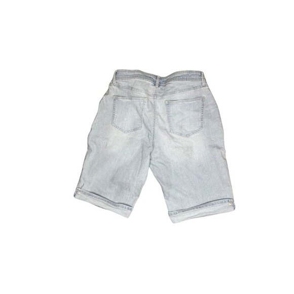 Gloria Vanderbilt Cotton Bermuda Cuffed Shorts with Removeable Belt Sz 8 Modest - Picture 4 of 9